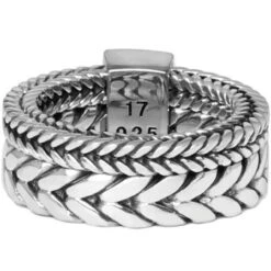 Buddha To Buddha Barbara Double Silver Size 18 Ring 609 -Lux Jewellery Shop 001J026090118 2 95897 63283.1597697776