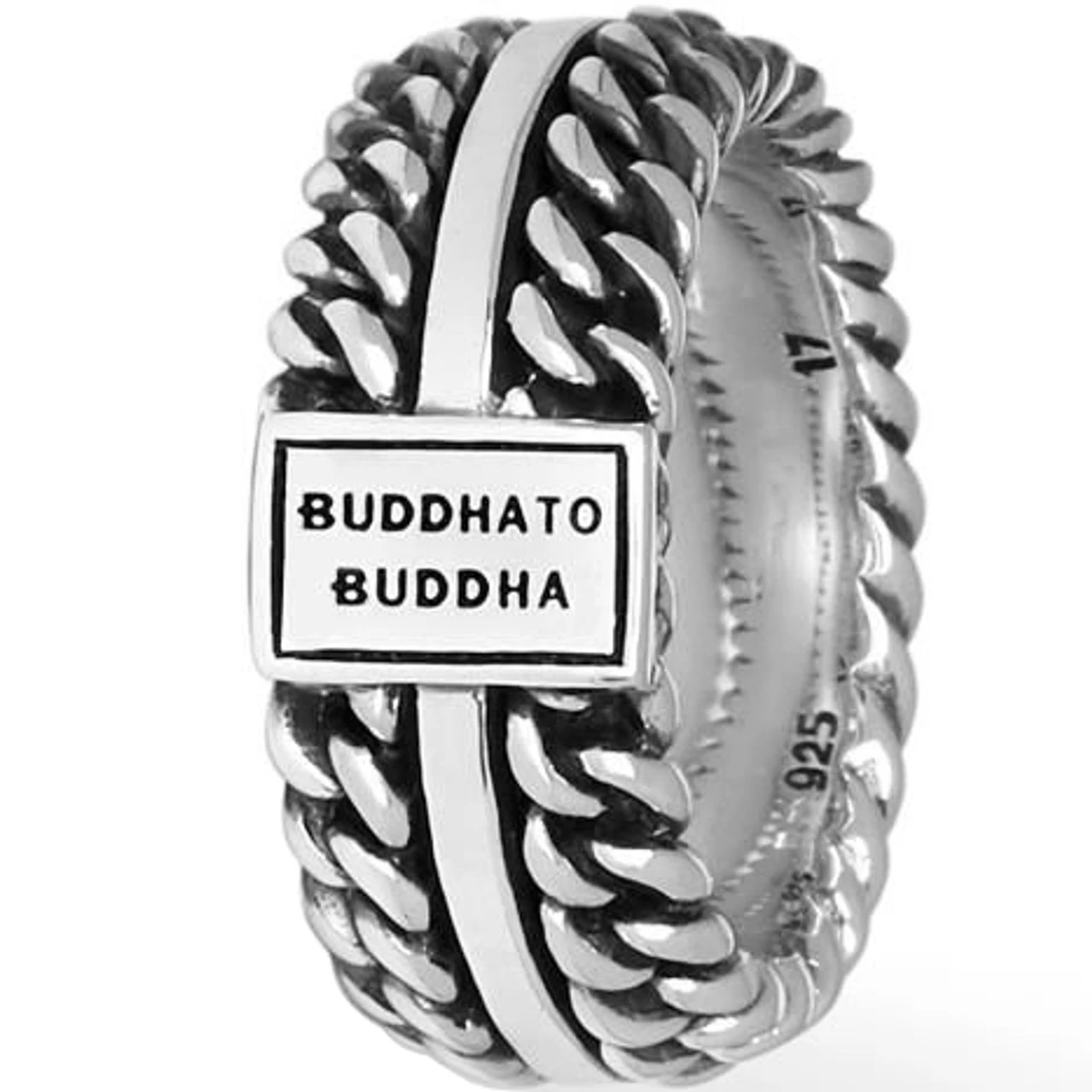 Buddha To Buddha Chain Texture Silver Size 19 Ring 788 2 Buddha To Buddha Chain Texture Silver Size 19 Ring 788 - Image 2