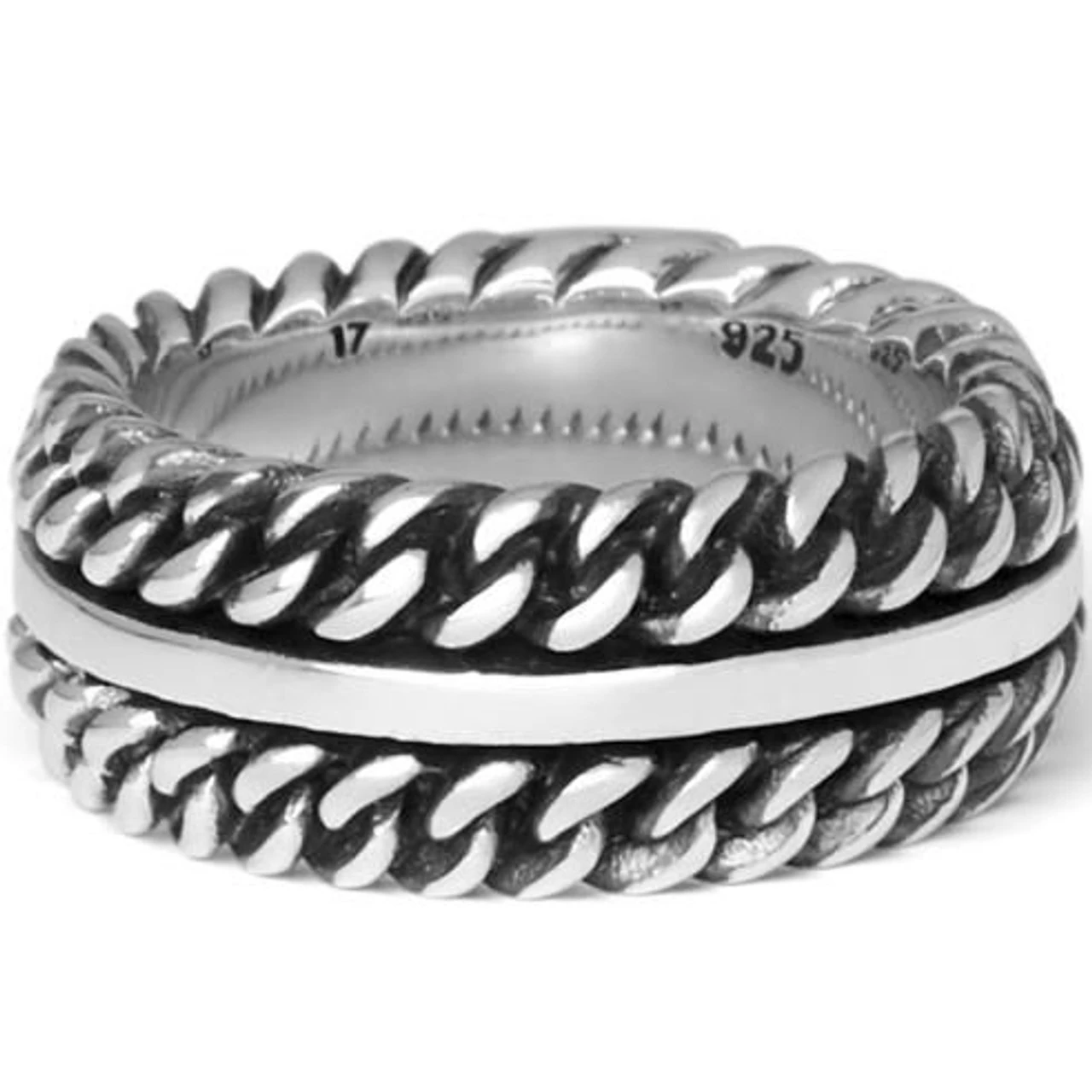 Buddha To Buddha Chain Texture Silver Size 19 Ring 788 3 Buddha To Buddha Chain Texture Silver Size 19 Ring 788 - Image 3