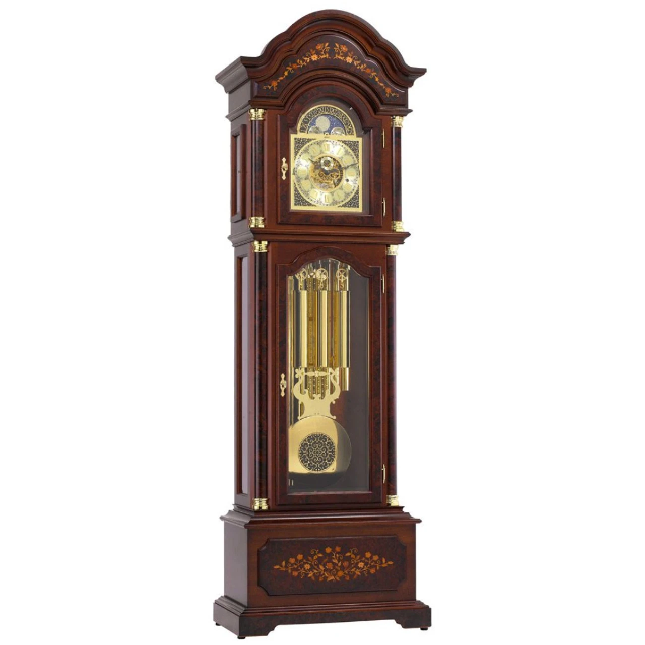 Hermle 8-Day Cabledriven Mechanical Movement Walnut Finish Grandfather Clock 01210-031171 1 Hermle 8-Day Cabledriven Mechanical Movement Walnut Finish Grandfather Clock 01210-031171