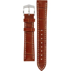 Hirsch Modena Replacement Watch Strap Golden Brown Alligator Embossed Leather 18mm With Free Connecting Pins -Lux Jewellery Shop 10302870 2 18 1 86205.1442679595