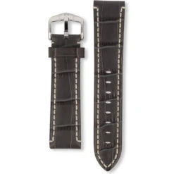 Hirsch Knight Replacement Watch Strap Grey Genuine Exotic Embossed Leather 22mm With Free Connecting Pins -Lux Jewellery Shop 10902830 2 22 1 93820.1442230723