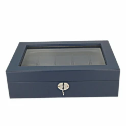 Orbit Navy Blue Leather Personalised Luxury Watch Box For 10 Watches OW202 -Lux Jewellery Shop 12 17250.1638380823