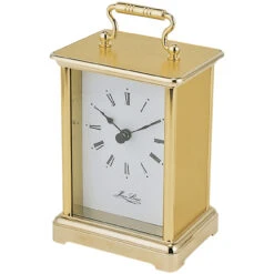 Woodford Gold-Tone Roman Dial OBIS Quartz Carriage Clock 1400