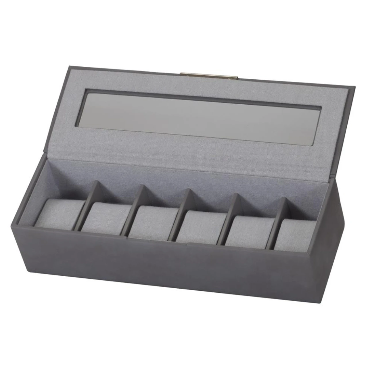 Mele And Co Sam 6 Piece Watch Box Bonded Leather In Stone Grey 1579 2 Mele And Co Sam 6 Piece Watch Box Bonded Leather In Stone Grey 1579 - Image 2
