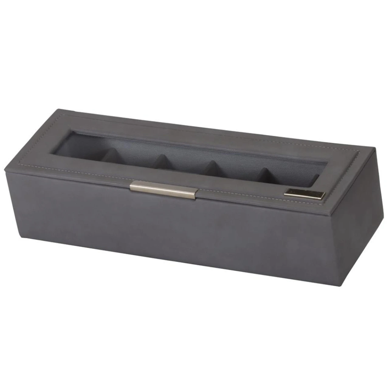 Mele And Co Sam 6 Piece Watch Box Bonded Leather In Stone Grey 1579 1 Mele And Co Sam 6 Piece Watch Box Bonded Leather In Stone Grey 1579