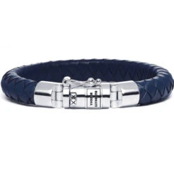 Buddha To Buddha Ben Small Blue Leather Bracelet 180BU