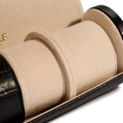 Wolf Palermo Double Watch Roll With Jewellery Case In Black Anthracite 213902 -Lux Jewellery Shop 213902 6 46274.1675676724