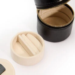 Wolf Palermo Double Watch Roll With Jewellery Case In Black Anthracite 213902 -Lux Jewellery Shop 213902 9 72965.1675676729