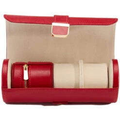 Wolf Palermo Double Watch Roll With Jewellery Case In Red 213972 -Lux Jewellery Shop 213972 5 34827.1675960929