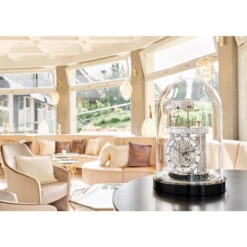 Hermle Astrolabium Skeleton Glass Dome Black Table Clock 22836-742987 -Lux Jewellery Shop 22836 742987 90241.1653113914