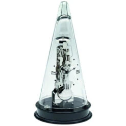 Hermle 14-Day Strike Skeleton Movement Black Table Clock 22995-740791