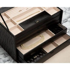 Wolf Caroline Extra Large Black Jewellery Case 329571 -Lux Jewellery Shop 329571 5 17245.1685084164