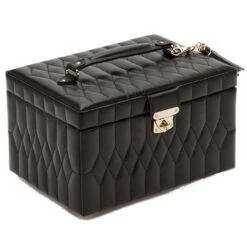 Wolf Caroline Medium Black Jewellery Case 329771 -Lux Jewellery Shop 329771 2 78844.1685083707