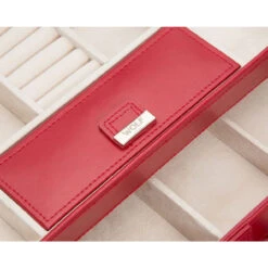 Wolf Caroline Medium Red Jewellery Case 329772 -Lux Jewellery Shop 329772 4 93571.1685083590