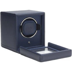 WOLF Cub Single Watch Winder With Glass Cover Navy Pebble Finish 461117 6 WOLF Cub Single Watch Winder With Glass Cover Navy Pebble Finish 461117 -Lux Jewellery Shop 461117 4 37832.1673010374
