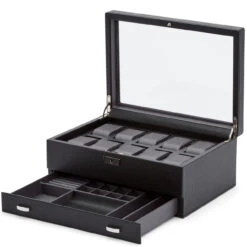 WOLF Viceroy 10 Piece Black Watch Box With Storage 466202 -Lux Jewellery Shop 466202 2 56518.1619177463 2