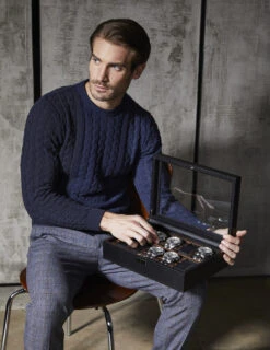 WOLF Roadster 10 Piece Leather Watch Box 477556 -Lux Jewellery Shop 477556 RoadsterWatchBox 10pc 49785.1615457628