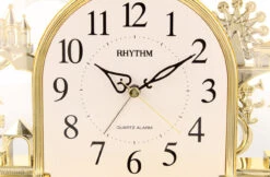 Rhythm Alarm Mantel Clock With Rotating Swarovski Crystal Pendulum 4SE535WR18 -Lux Jewellery Shop 4SE535WR18 4 22407.1426696959