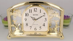 Rhythm Alarm Mantel Clock With Rotating Swarovski Crystal Pendulum 4SE535WR18 -Lux Jewellery Shop 4SE535WR18 6 94471.1426696962 1