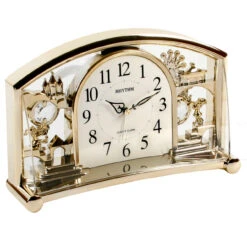 Rhythm Alarm Mantel Clock With Rotating Swarovski Crystal Pendulum 4SE535WR18 -Lux Jewellery Shop 4SE535WR18 22646.1492129034 1