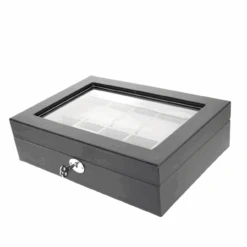 Orbit Black And Grey Leather Personalised Luxury Watch Box OW204 12 Orbit Black And Grey Leather Personalised Luxury Watch Box OW204 -Lux Jewellery Shop 4 14164.1638057468