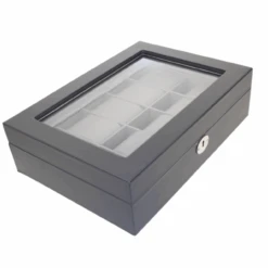 Orbit Black And Grey Leather Personalised Luxury Watch Box OW204 13 Orbit Black And Grey Leather Personalised Luxury Watch Box OW204 -Lux Jewellery Shop 6 86518.1637932777 1