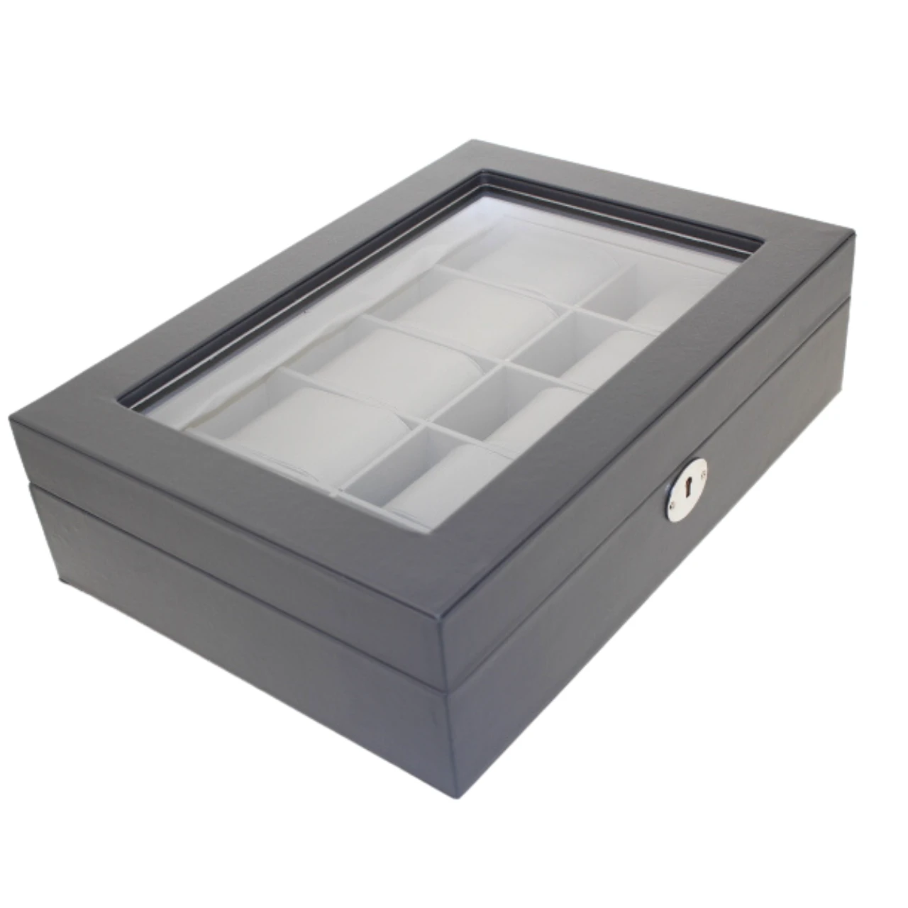 Orbit Black And Grey Leather Personalised Luxury Watch Box OW204 6 Orbit Black And Grey Leather Personalised Luxury Watch Box OW204 - Image 6