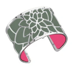 Les Georgettes Ladies Bracelet Silver Large Size Nenuphar -Lux Jewellery Shop 70284021600000 Fuschia Kaki 1 60178.1495110378