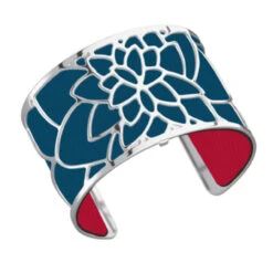 Les Georgettes Ladies Bracelet Silver Large Size Nenuphar -Lux Jewellery Shop 70284021600000 Petroleum Blue Raspeberry 24337.1495084809