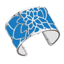 Les Georgettes Ladies Bracelet Silver Large Size Nenuphar -Lux Jewellery Shop 70284021600000 White Turquoise Blue 1 61101.1495277628