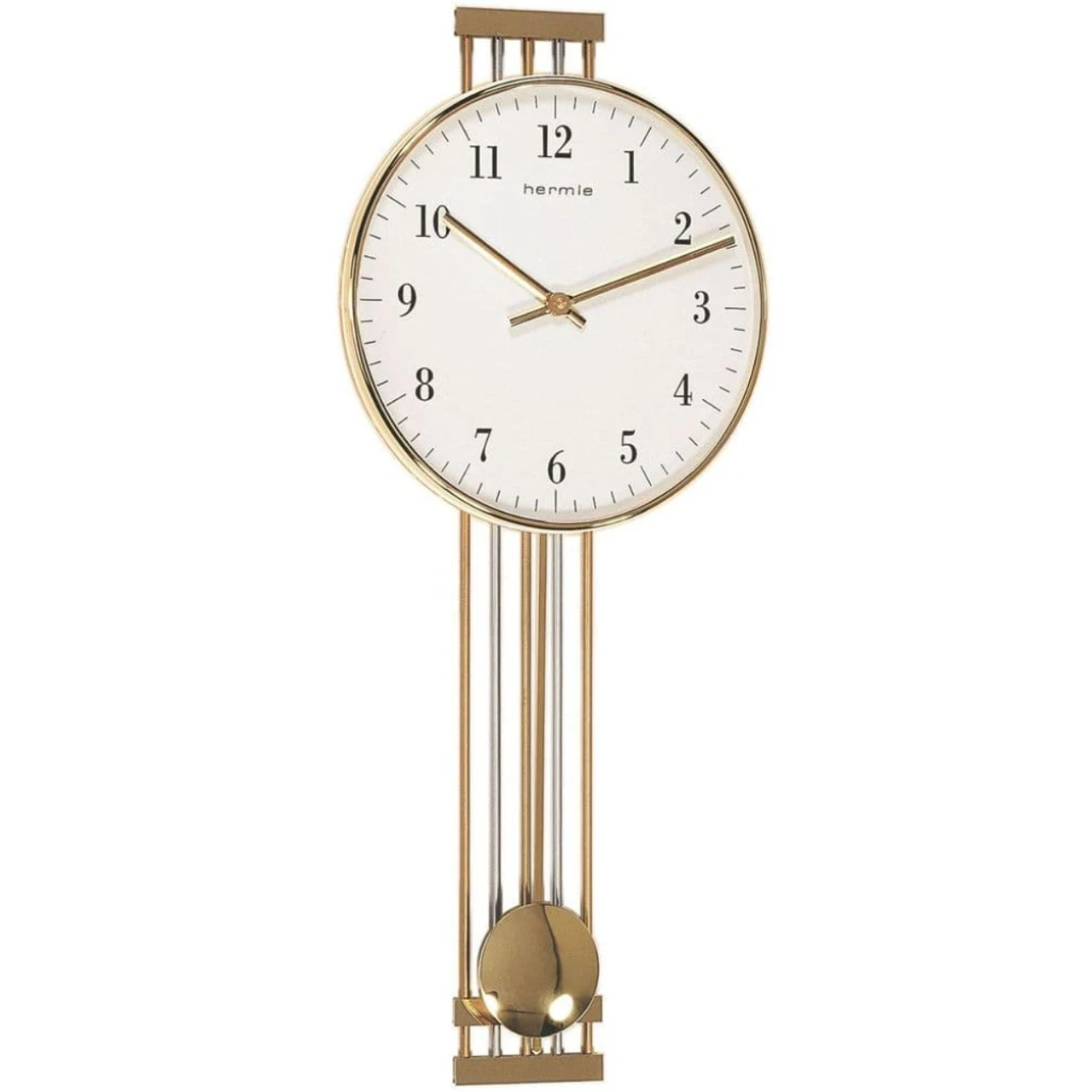 Hermle Highbury Brass Pendulum Quartz Wall Clock 70722-002200 1 Hermle Highbury Brass Pendulum Quartz Wall Clock 70722-002200