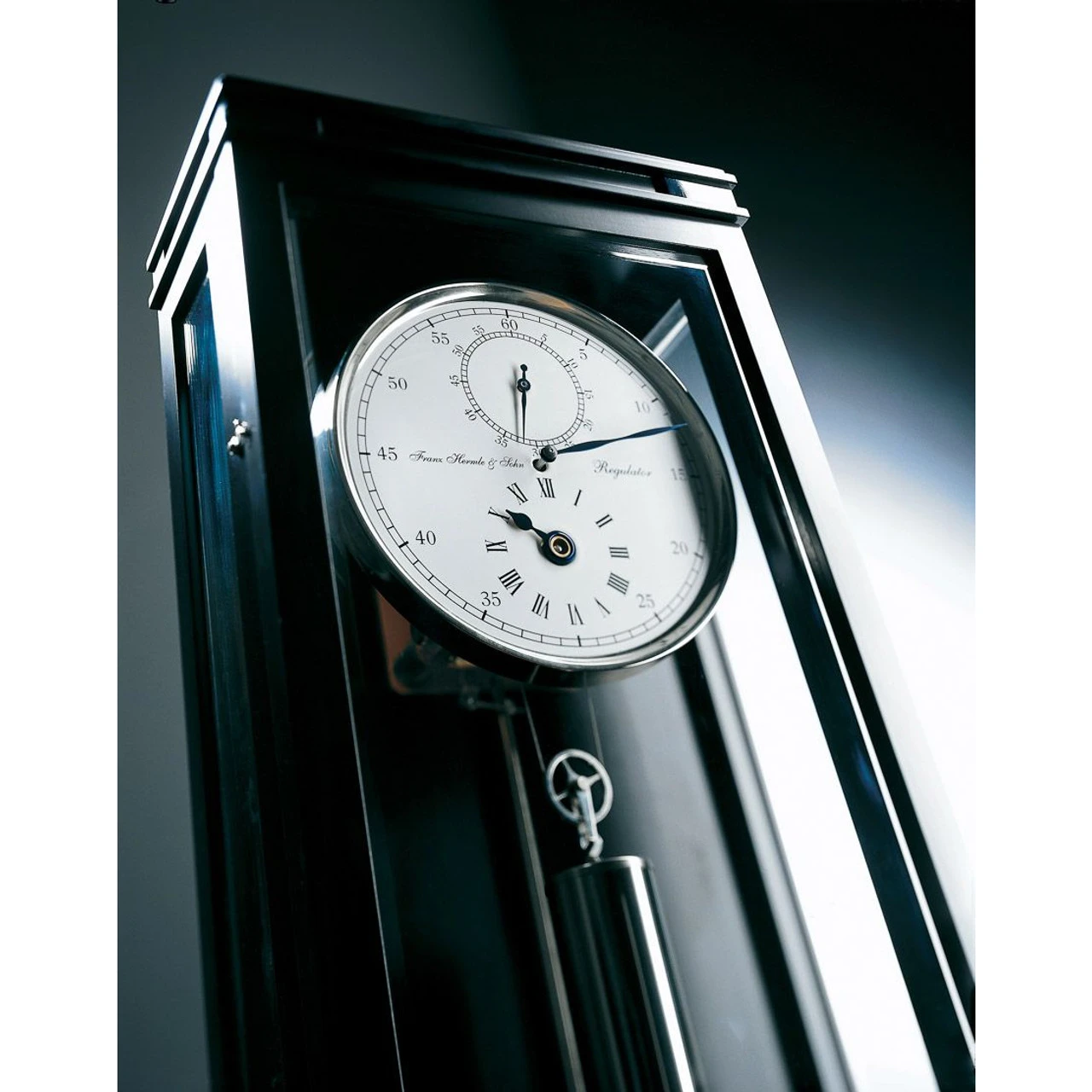 Hermle Regulator Mechanical Power Reserve Anchor Black Wall Clock 70875-740761 2 Hermle Regulator Mechanical Power Reserve Anchor Black Wall Clock 70875-740761 - Image 2