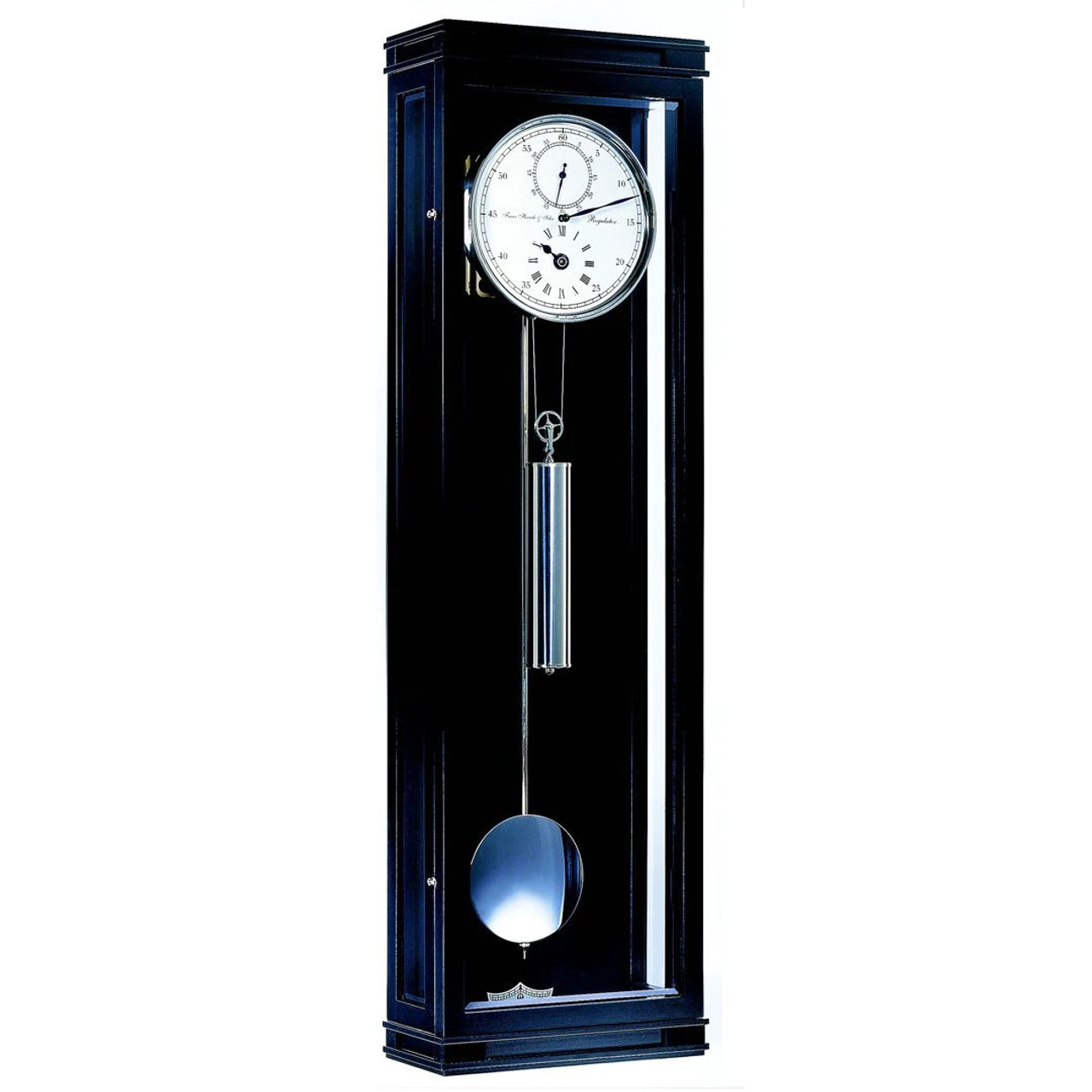 Hermle Regulator Mechanical Power Reserve Anchor Black Wall Clock 70875-740761 1 Hermle Regulator Mechanical Power Reserve Anchor Black Wall Clock 70875-740761