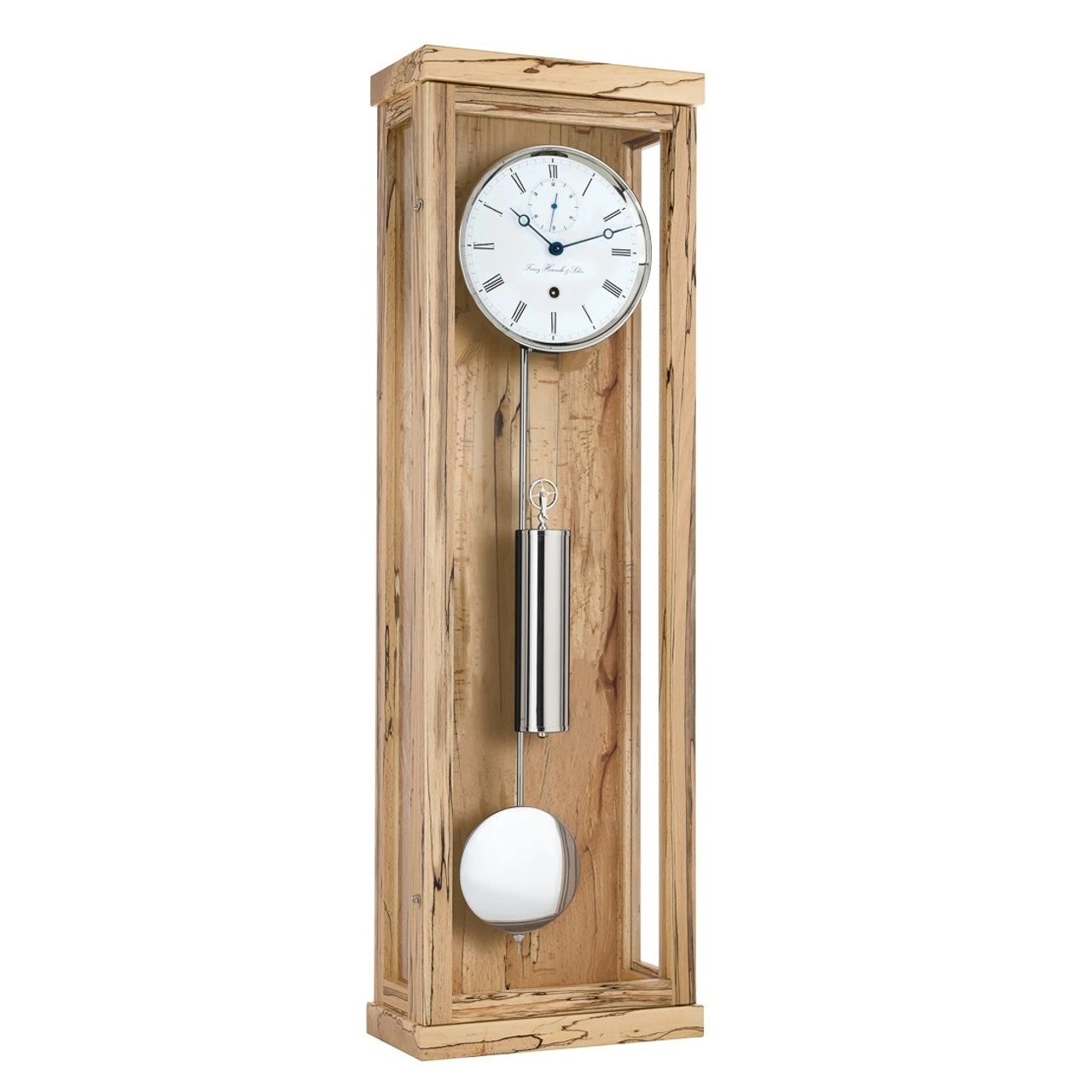 Hermle Mechanical Regulator 31 Day Ice Beech Pendulum Wall Clock 70996-T30761 1 Hermle Mechanical Regulator 31 Day Ice Beech Pendulum Wall Clock 70996-T30761