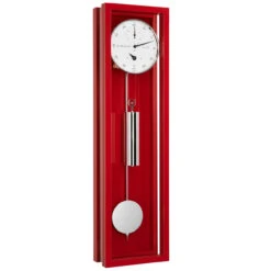 Hermle Mechanical Precision Movement 31 Days Power Reserve Red Long Case Wall Clock 71006-360761