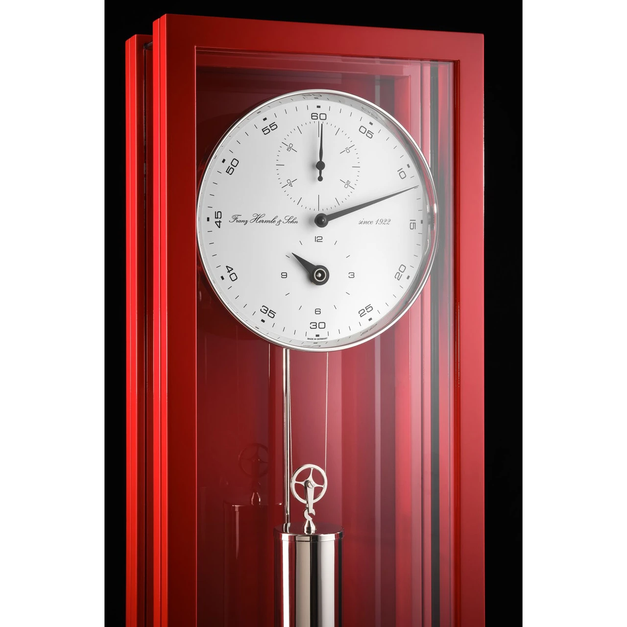 Hermle Mechanical Precision Movement 31 Days Power Reserve Red Long Case Wall Clock 71006-360761 3 Hermle Mechanical Precision Movement 31 Days Power Reserve Red Long Case Wall Clock 71006-360761 - Image 3