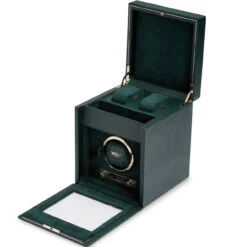 WOLF British Racing Green Single Watch Winder With Storage 792141 -Lux Jewellery Shop 792141 1 00008.1616644171