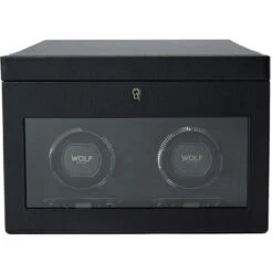 Wolf British Racing Double Watch Winder With Storage In Black 792202 -Lux Jewellery Shop 792202 1 1 09948.1675322149