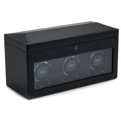 Wolf British Racing Triple Watch Winder With Storage In Black 792302 -Lux Jewellery Shop 792302 3 1 09744.1675321888