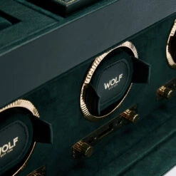 WOLF British Racing Green Triple Watch Winder With Storage 792341 -Lux Jewellery Shop 792341 4 04572.1624132510