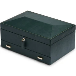 WOLF British Racing Green 10 Piece Watch Box With Storage 792841 -Lux Jewellery Shop 792841 3 06205.1640101104 1