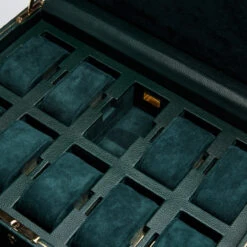 WOLF British Racing Green 10 Piece Watch Box With Storage 792841 -Lux Jewellery Shop 792841 6 22098.1640101104 1