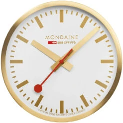 Mondaine Swiss Railway Golden 25cm Wall Clock A990.CLOCK.18SBG