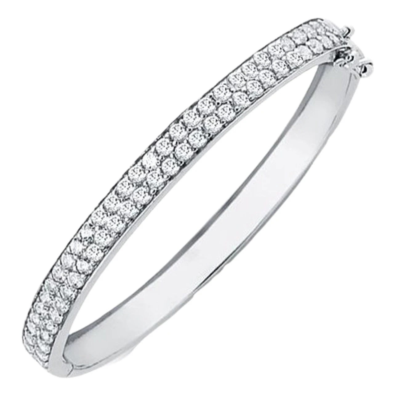 925 Sterling Silver Double Row Eternity Baby Children Bangle P702020 1 925 Sterling Silver Double Row Eternity Baby Children Bangle P702020