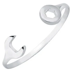 925 Sterling Silver Solid Spanner Baby Children Bangle P702021