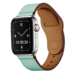 Apple Watch Classic Premium Leather Strap In Lime Green APL905