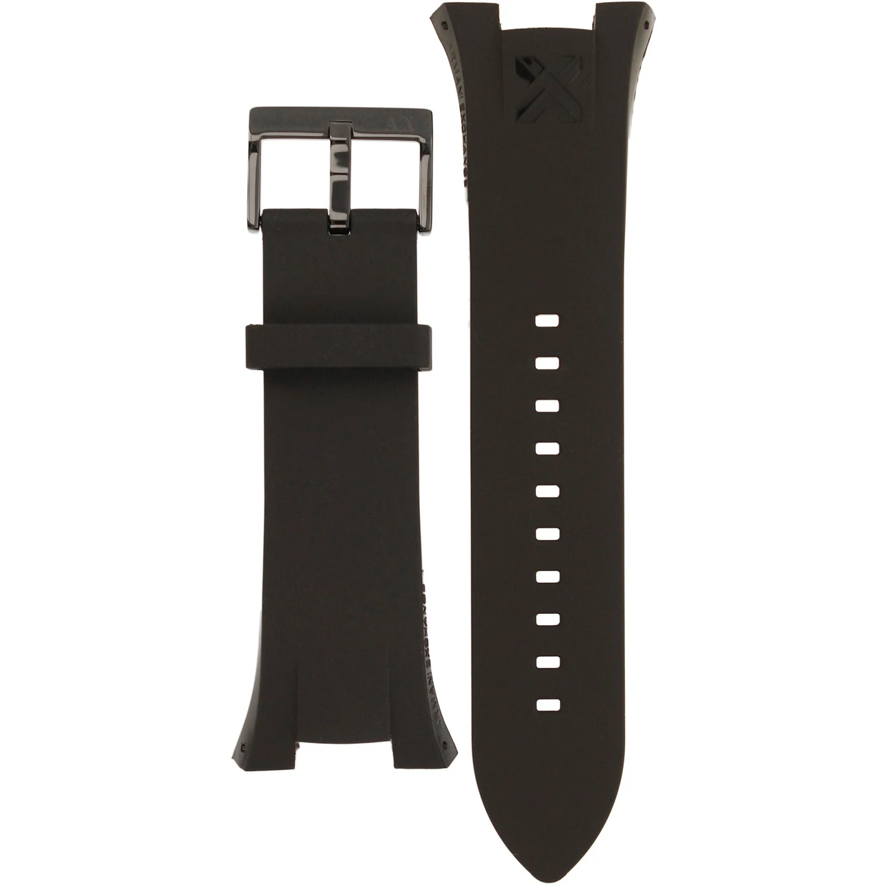 Armani Exchange Replacement Watch Strap For AX1050 Black Rubber With Free Connecting Pins 3 Armani Exchange Replacement Watch Strap For AX1050 Black Rubber With Free Connecting Pins - Image 3
