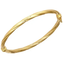 9ct Yellow Gold Twist Bangle P702349