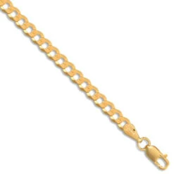 9ct Yellow Gold Flat Curb 3.6mm Gauge 7.5inch Bracelet P702037A-7.5